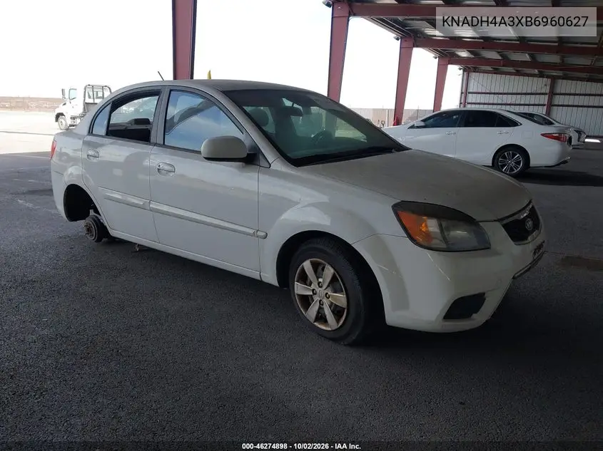 KIA RIO 2011, VIN KNADH4A3XB6960627