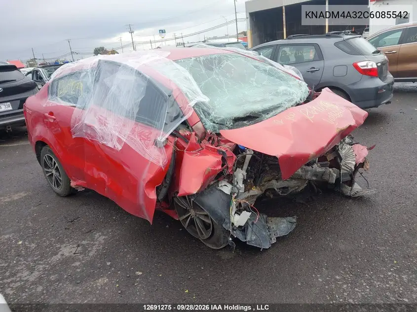 KIA RIO 2012, VIN KNADM4A32C6085542