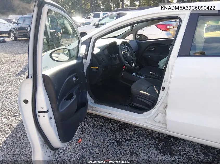 2012 KIA RIO VIN KNADM5A39C6090422 — фото 5