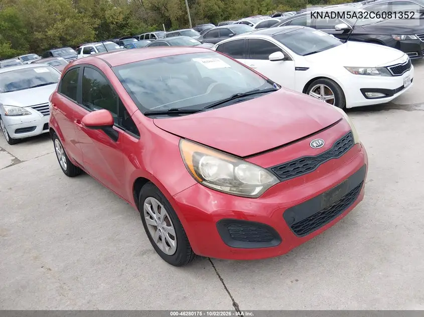 KIA RIO 2012, VIN KNADM5A32C6081352