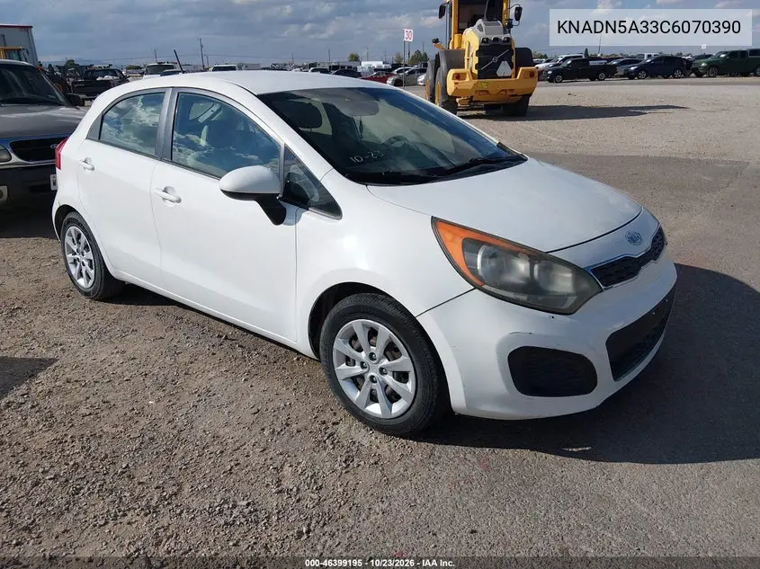 KIA RIO 2012, VIN KNADN5A33C6070390