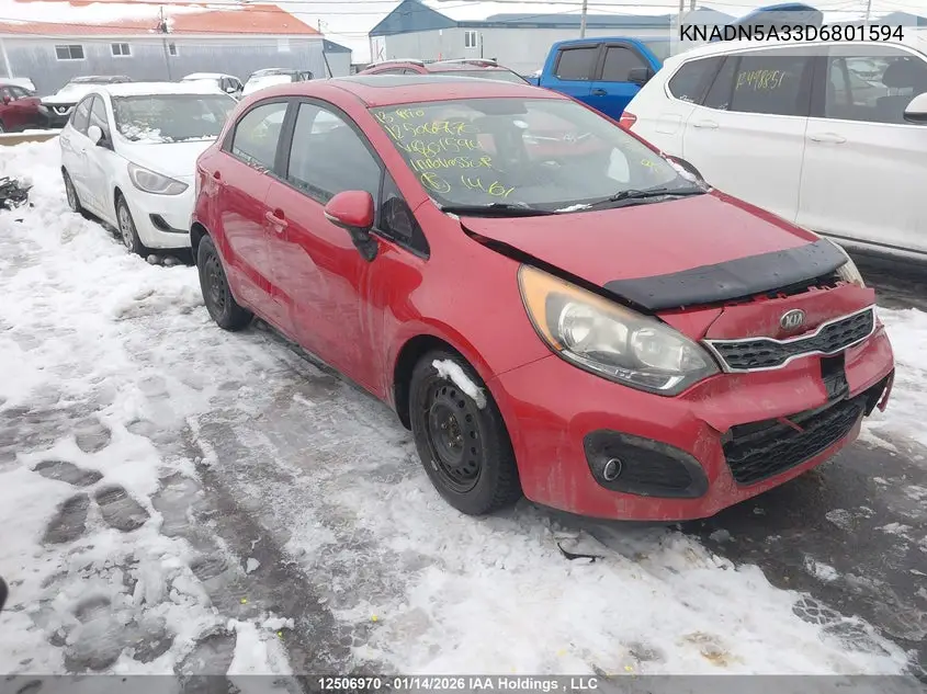 KIA RIO 2013, VIN KNADN5A33D6801594