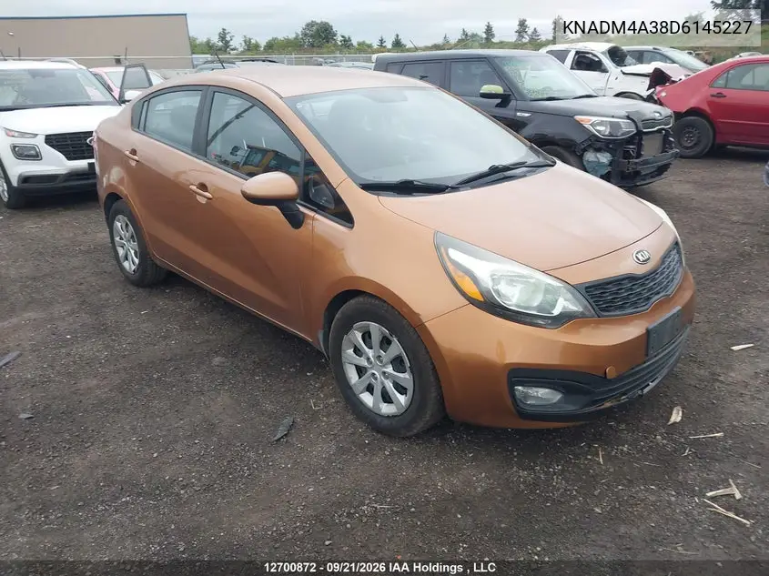 KIA RIO 2013, VIN KNADM4A38D6145227