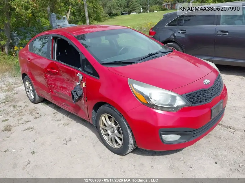 KIA RIO 2013, VIN KNADM4A33D6207990