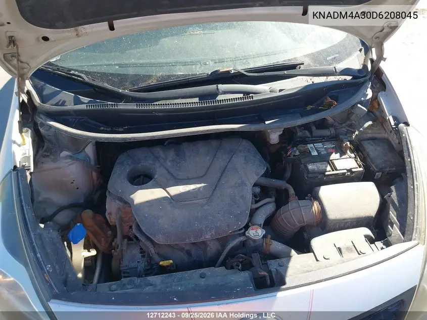 2013 KIA RIO VIN KNADM4A30D6208045 — фото 10