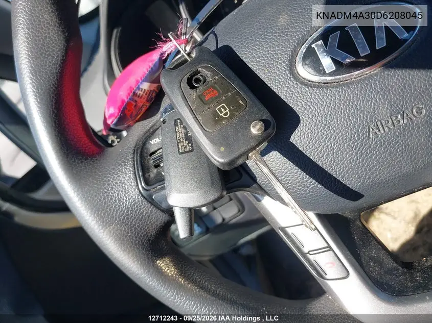 2013 KIA RIO VIN KNADM4A30D6208045 — фото 11