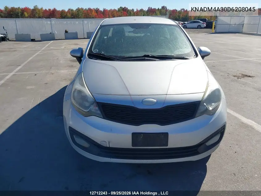 2013 KIA RIO VIN KNADM4A30D6208045 — фото 13