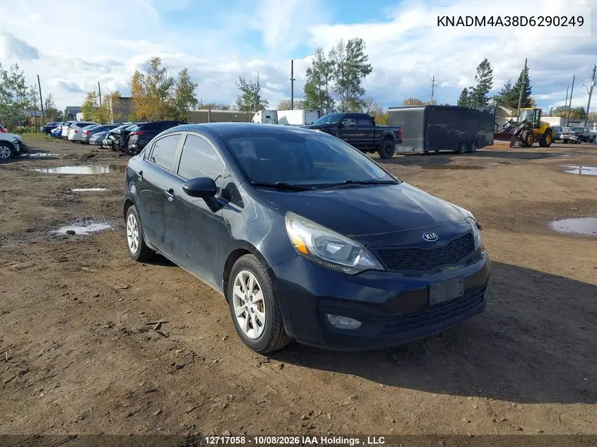 KIA RIO 2013, VIN KNADM4A38D6290249