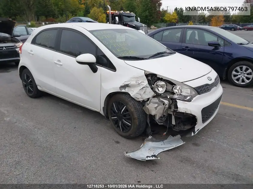 KIA RIO 2013, VIN KNADM5A36D6797463
