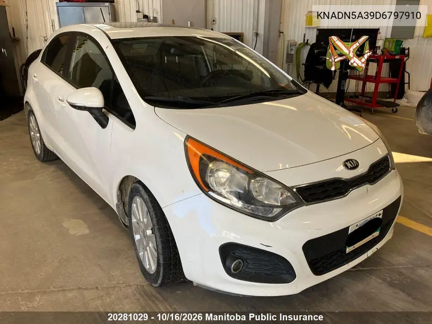 KIA RIO 2013, VIN KNADN5A39D6797910