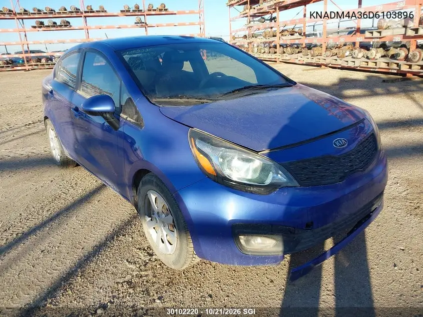 KIA RIO 2013, VIN KNADM4A36D6103896