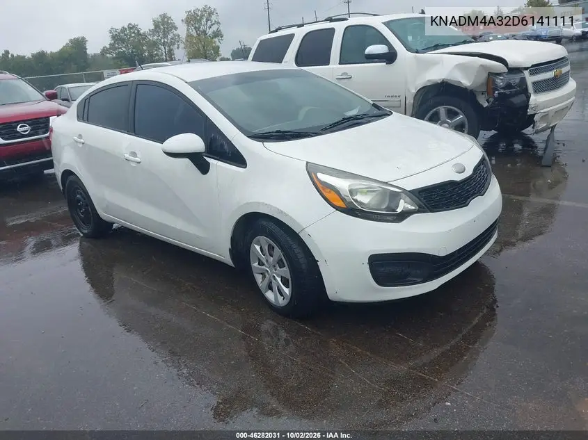 KIA RIO 2013, VIN KNADM4A32D6141111