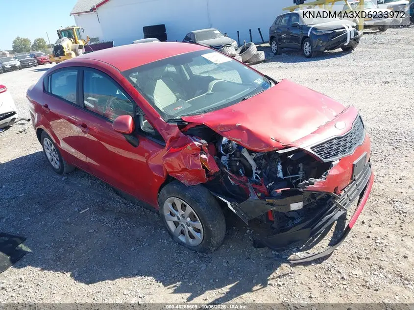 KIA RIO 2013, VIN KNADM4A3XD6233972