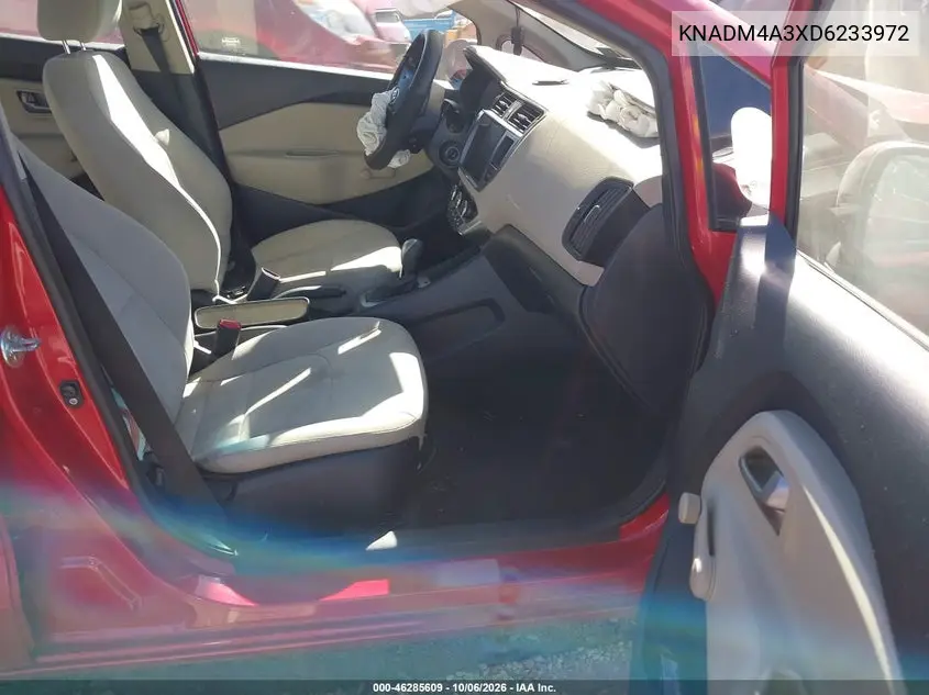 2013 KIA RIO VIN KNADM4A3XD6233972 — фото 5