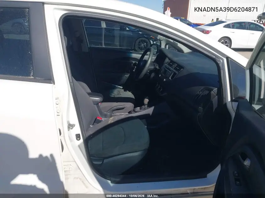 2013 KIA RIO VIN KNADN5A39D6204871 — фото 5