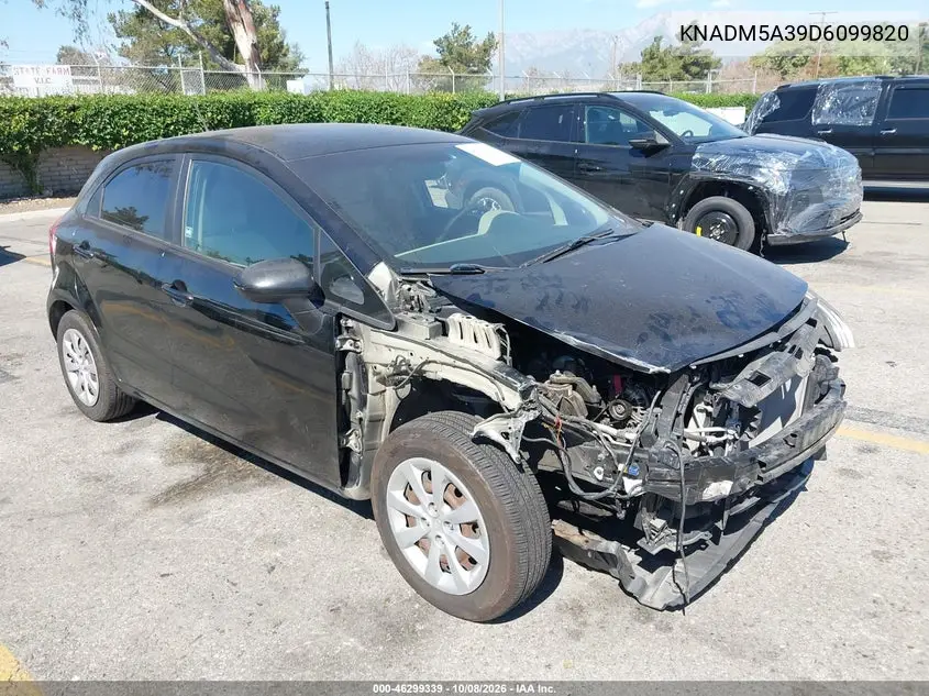2013 KIA RIO VIN KNADM5A39D6099820 — фото 3
