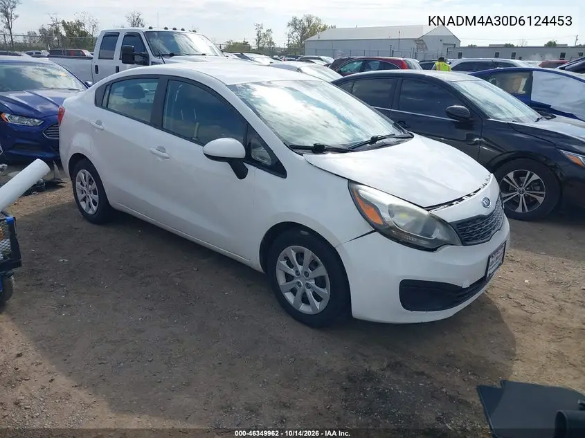 KIA RIO 2013, VIN KNADM4A30D6124453