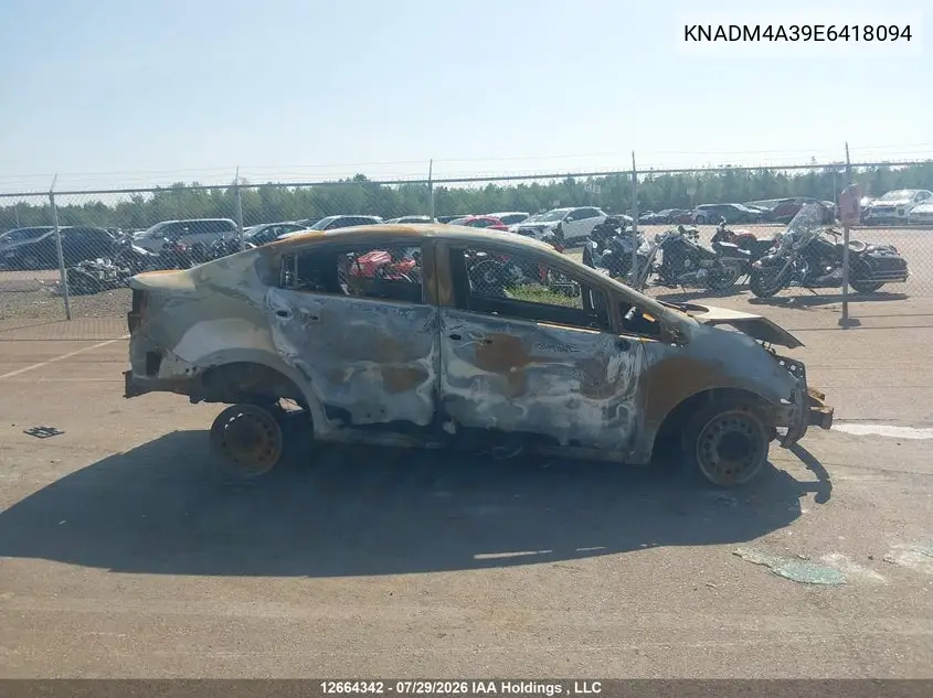 2014 KIA RIO VIN KNADM4A39E6418094 — фото 13