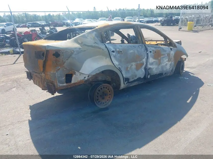 2014 KIA RIO VIN KNADM4A39E6418094 — фото 4