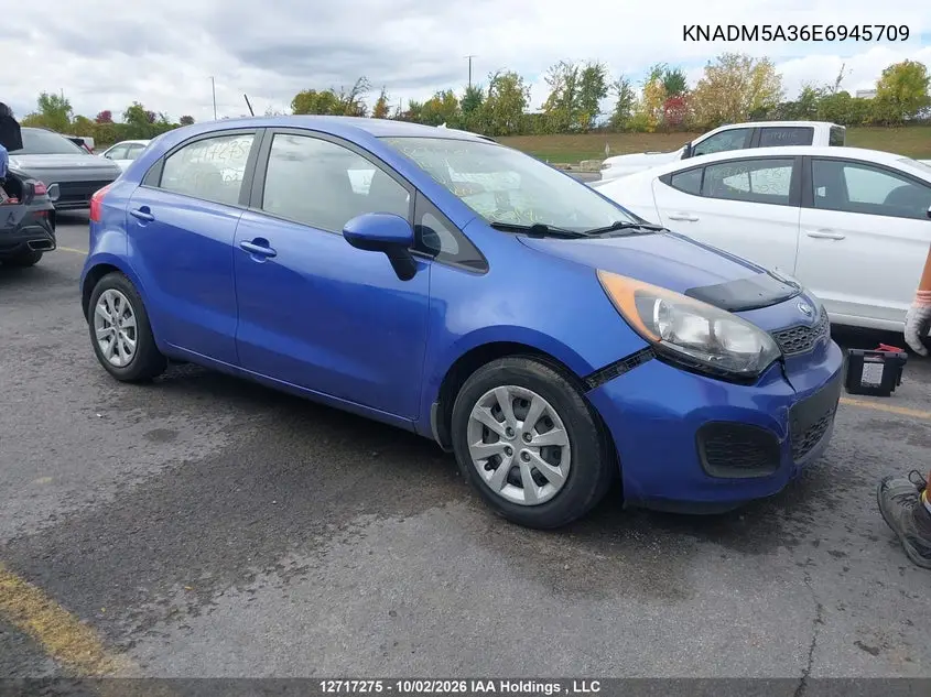 KIA RIO 2014, VIN KNADM5A36E6945709