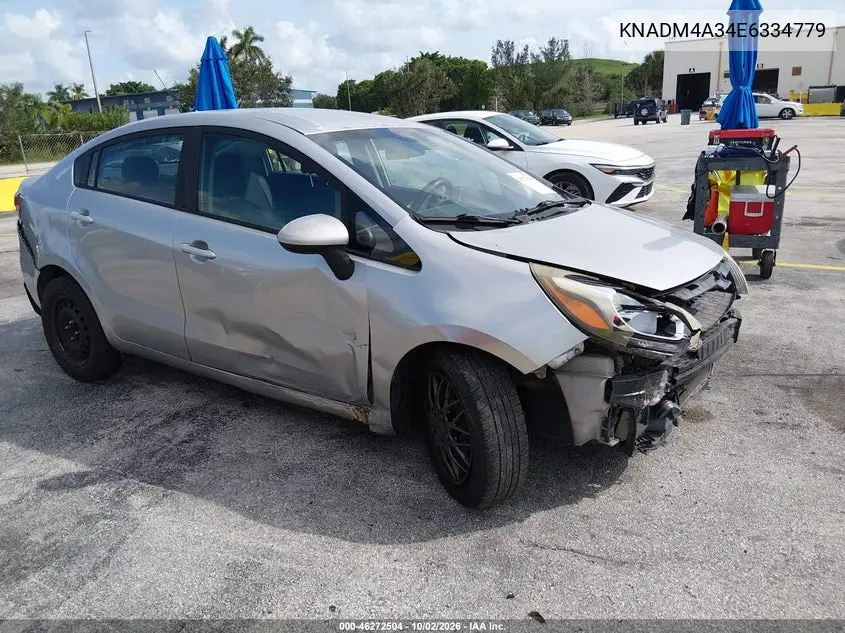 KIA RIO 2014, VIN KNADM4A34E6334779