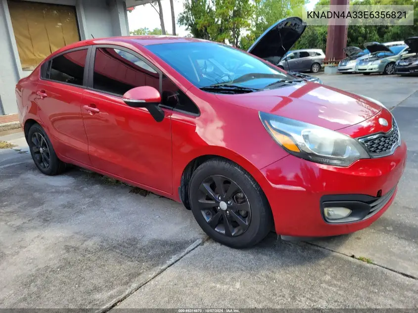 KIA RIO 2014, VIN KNADN4A33E6356821