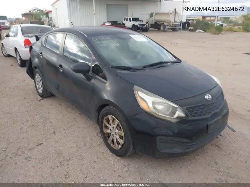 KIA RIO 2014, VIN KNADM4A32E6324672