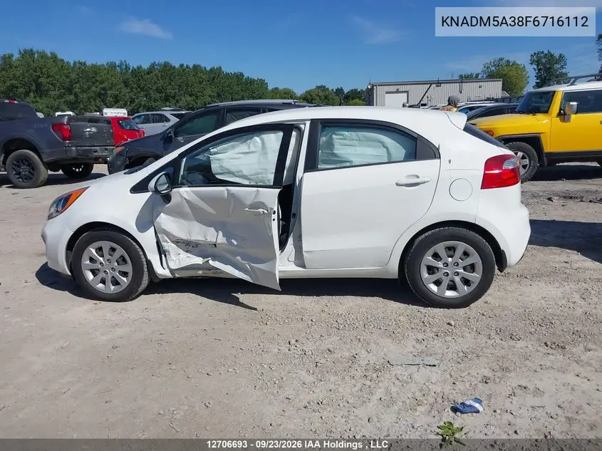 2015 KIA RIO VIN KNADM5A38F6716112 — фото 14