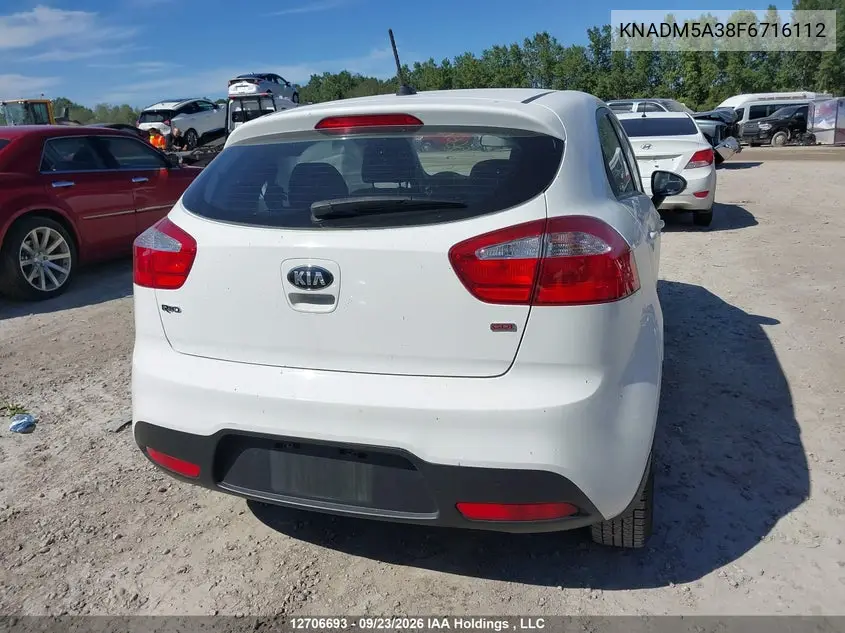 2015 KIA RIO VIN KNADM5A38F6716112 — фото 16