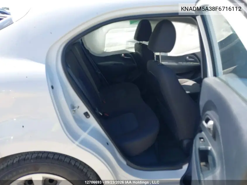 2015 KIA RIO VIN KNADM5A38F6716112 — фото 8