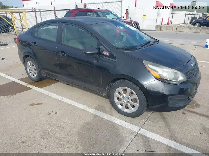 KIA RIO 2015, VIN KNADM4A34F6506553
