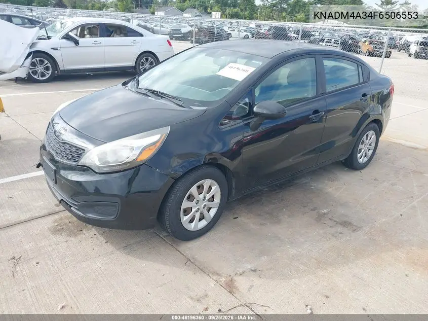 2015 KIA RIO VIN KNADM4A34F6506553 — фото 2