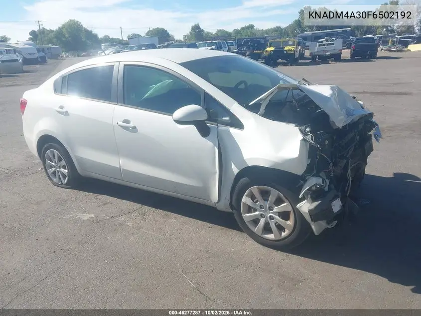 KIA RIO 2015, VIN KNADM4A30F6502192