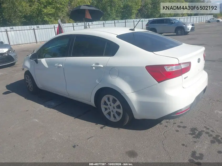 2015 KIA RIO VIN KNADM4A30F6502192 — фото 3