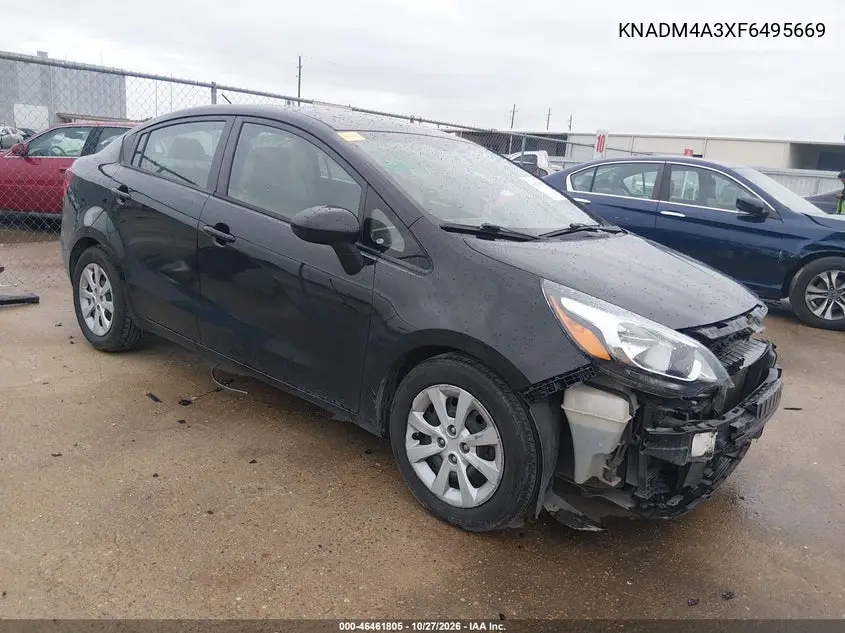 KIA RIO 2015, VIN KNADM4A3XF6495669