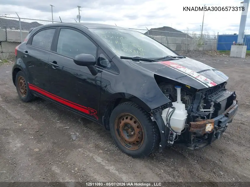 KIA RIO 2016, VIN KNADM5A30G6573318