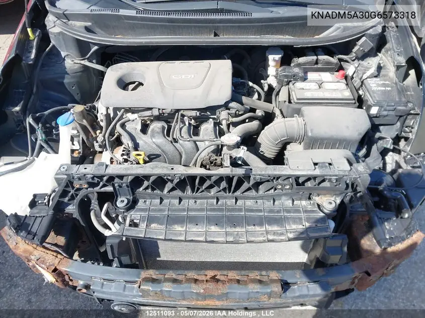2016 KIA RIO VIN KNADM5A30G6573318 — фото 10