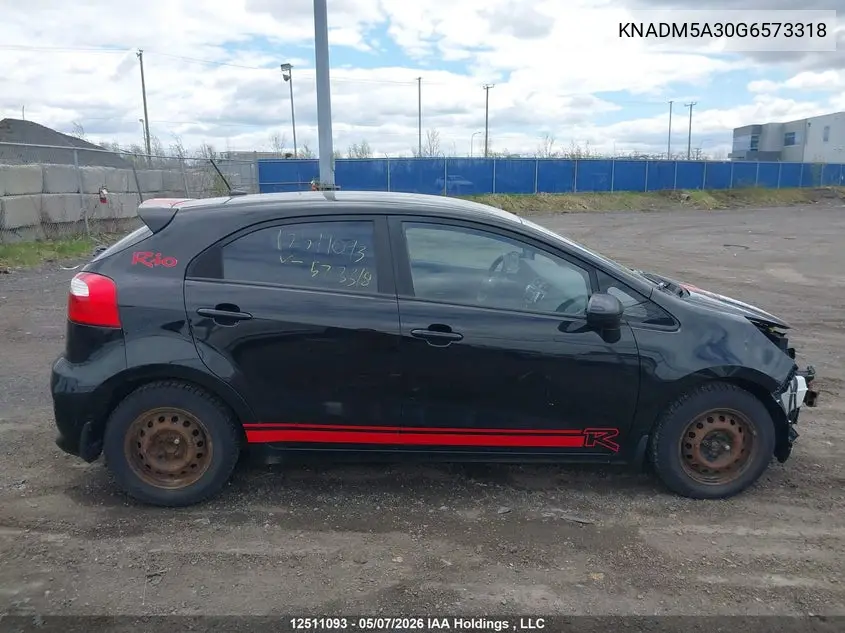 2016 KIA RIO VIN KNADM5A30G6573318 — фото 14