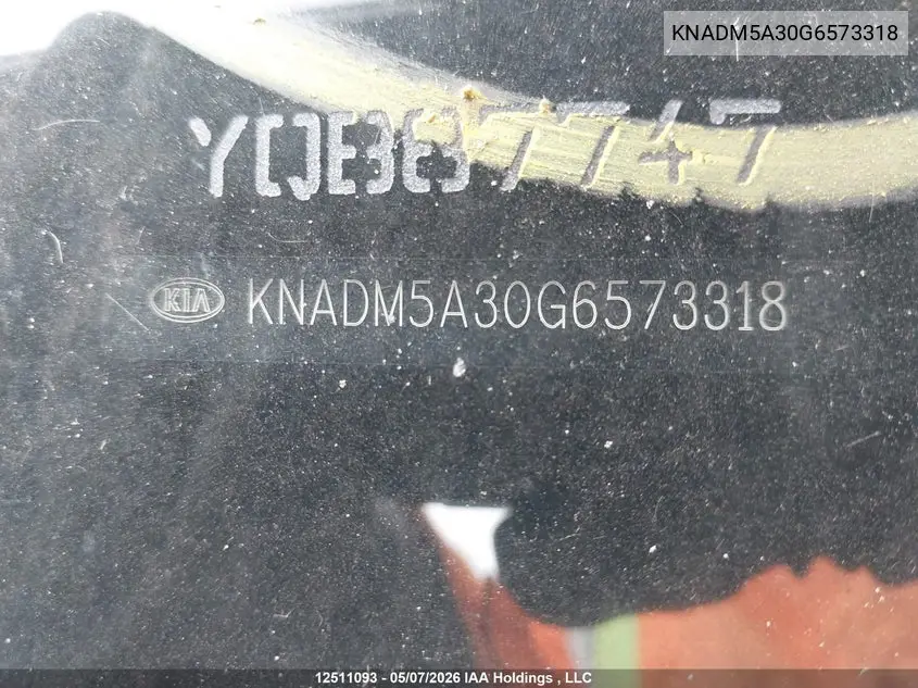 2016 KIA RIO VIN KNADM5A30G6573318 — фото 20
