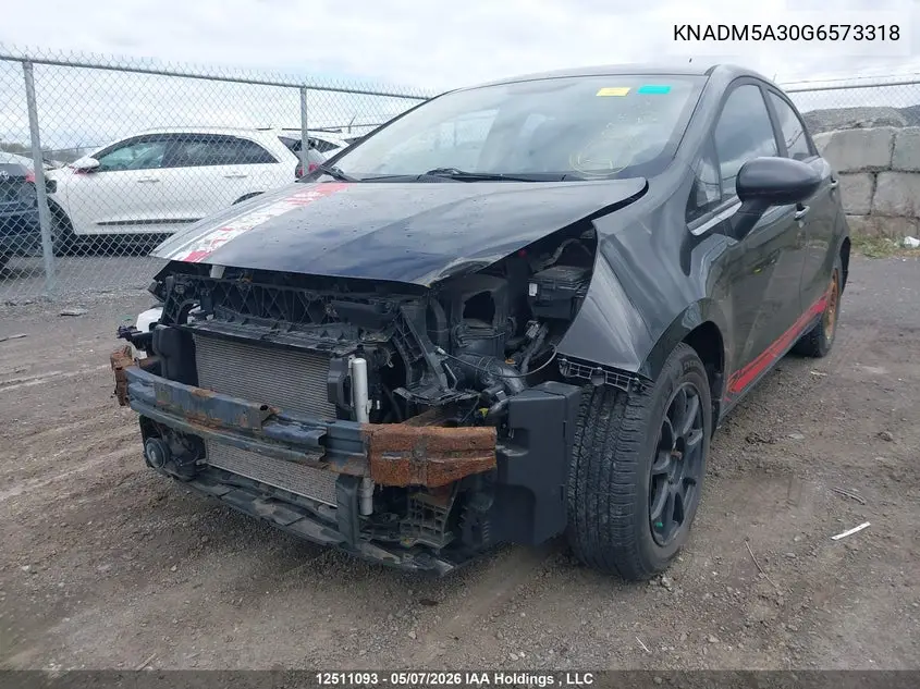 2016 KIA RIO VIN KNADM5A30G6573318 — фото 6