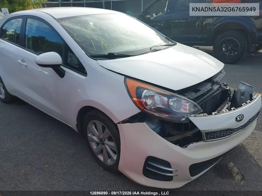KIA RIO 2016, VIN KNADN5A32G6765949