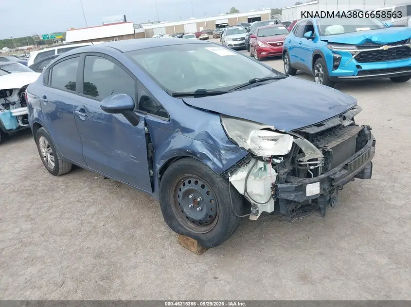 KIA RIO 2016, VIN KNADM4A38G6658563