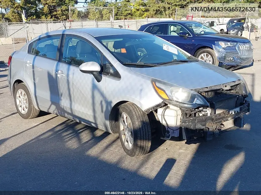 KIA RIO 2016, VIN KNADM4A35G6572630