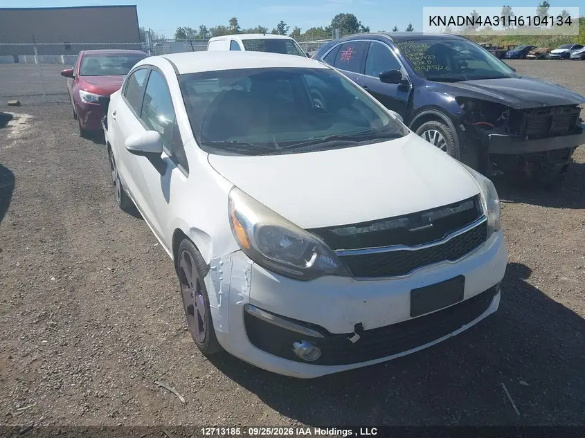 KIA RIO 2017, VIN KNADN4A31H6104134