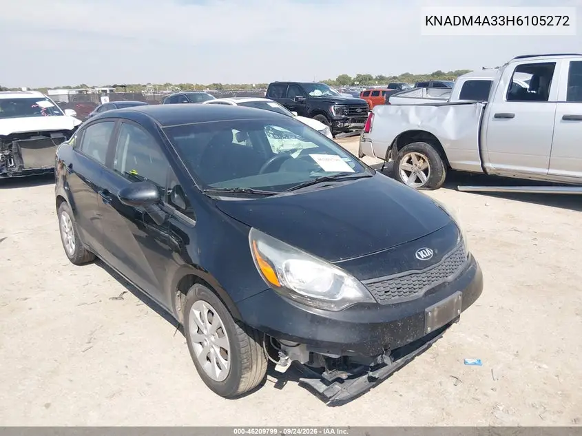 KIA RIO 2017, VIN KNADM4A33H6105272