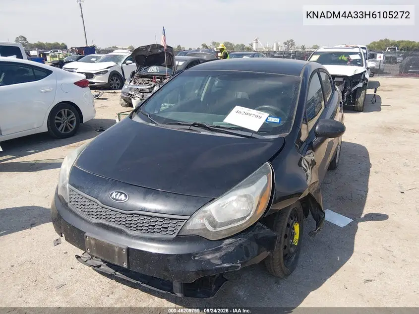 KIA RIO 2017, VIN KNADM4A33H6105272