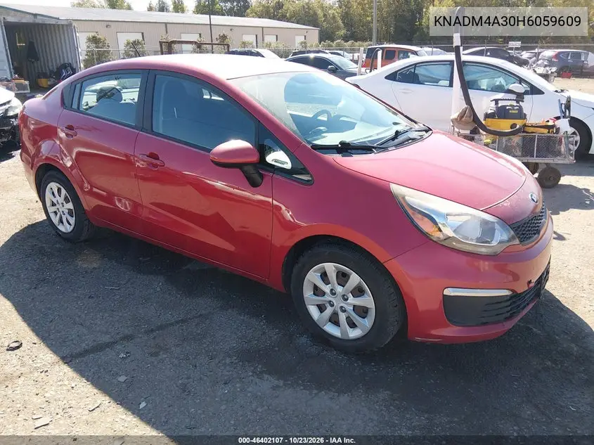 KIA RIO 2017, VIN KNADM4A30H6059609
