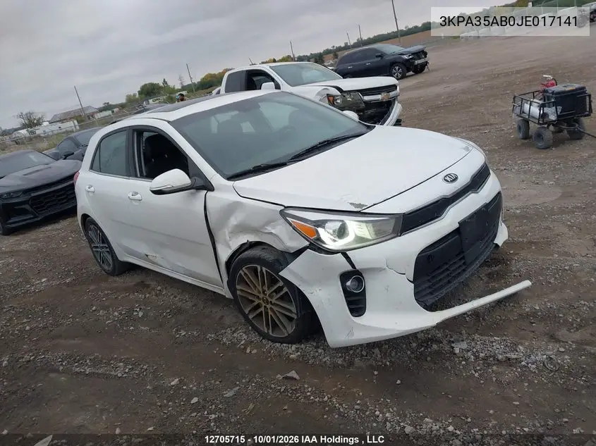 2018 KIA RIO VIN 3KPA35AB0JE017141 — фото 2