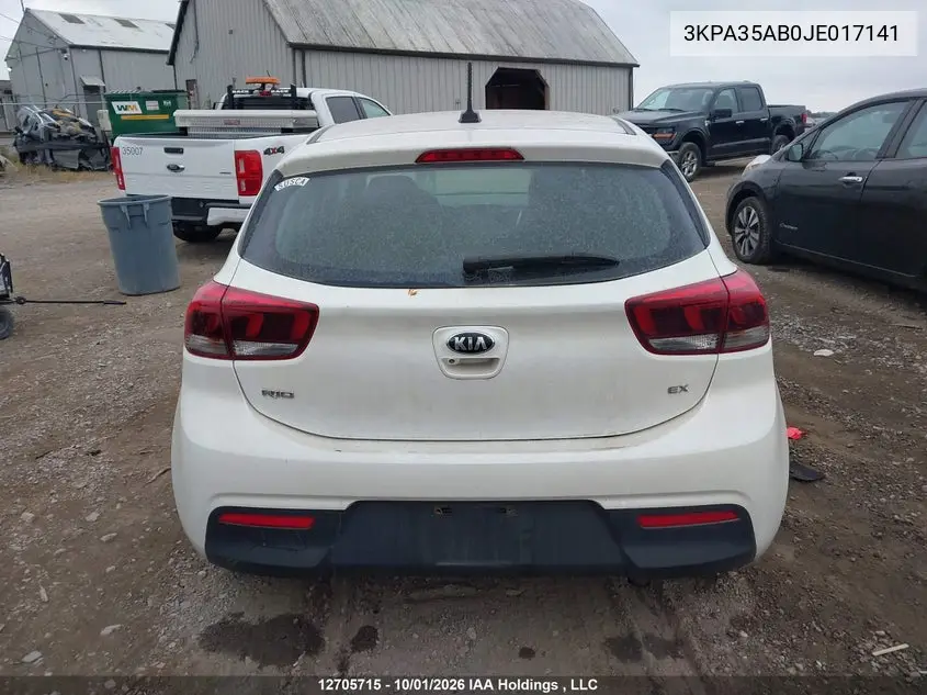 2018 KIA RIO VIN 3KPA35AB0JE017141 — фото 16