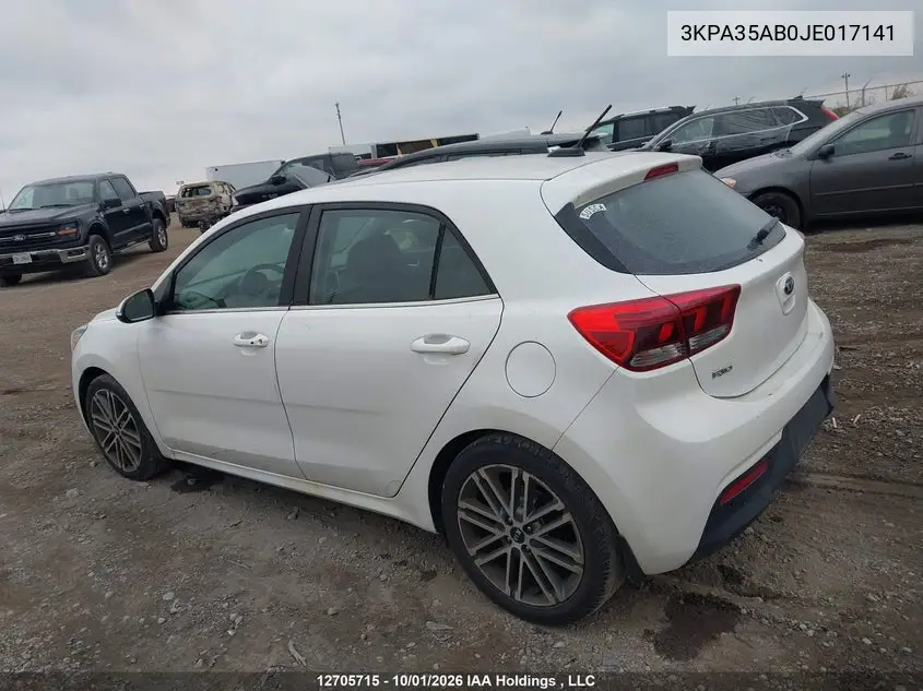 2018 KIA RIO VIN 3KPA35AB0JE017141 — фото 4